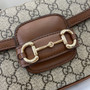 Gucci Horsebit 1955 Soft mini shoulder bag 815205 in brown gg