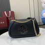 Gucci Blondie small shoulder bag in black leather 815715
