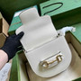 Gucci Horsebit 1955 mini rounded bag 760191 in white leather - Default Title - View 8