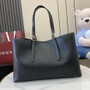 Gucci GG Emblem large tote bag 815213 in black leather