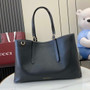 Gucci GG Emblem large tote bag 815213 in black leather