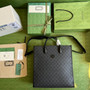 Gucci �?74155 Medium tote with Interlocking G Black leather