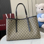 Gucci GG Emblem large tote bag 815213 in black fabric