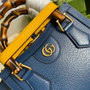 Gucci 702732 Diana mini tote bag Navy Blue leather - Default Title - View 5