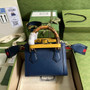 Gucci 702732 Diana mini tote bag Navy Blue leather
