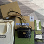 Gucci 672253 GG Marmont mini bag Black leather