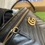 Gucci 672253 GG Marmont mini bag Black leather