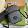 Gucci 672952 Mini bag with Interlocking G Black leather - Default Title - View 1