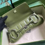 Gucci Horsebit Chain medium shoulder bag �?64255 in Green leather