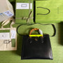 Gucci 655658 Diana medium top handle bag Black leather