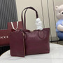 Gucci Totissima small reversible tote bag in Rosso Ancora red leather ‎839124