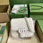 Gucci GG Marmont mini shoulder bag, 739681 in white leather