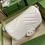 Gucci GG Marmont mini shoulder bag, 739681 in white leather