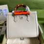 Gucci 655658 Diana medium top handle bag White leather