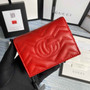 Gucci ‎466492 GG Marmont card case wallet in Red - Default Title - View 2