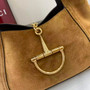 Gucci Softbit medium top handle bag, 837467 in brown suede