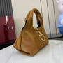 Gucci Softbit medium top handle bag, 837467 in brown suede