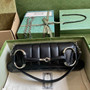 Gucci Horsebit Chain medium shoulder bag �?64255 in Black leather
