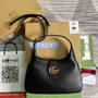 Gucci 726274 Aphrodite medium shoulder bag Black soft leather - Default Title - View 1