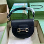 Gucci Horsebit 1955 mini rounded bag 760191 in black leather