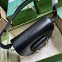 Gucci Horsebit 1955 mini rounded bag 760191 in black leather