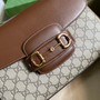 Gucci 702049 Horsebit 1955 medium bag in brown GG leather - Default Title - View 5