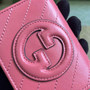 Gucci Blondie card case wallet 760317 in Pink leather ‎ - Default Title - View 5