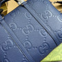 Gucci Jumbo GG Briefcase �?58573 In Navy Blue Leather
