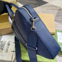 Gucci Jumbo GG Briefcase ‎658573 In Navy Blue Leather - Default Title - View 4
