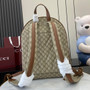 Gucci GG Emblem medium backpack �?21159 in beige and dark