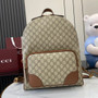 Gucci GG Emblem medium backpack �?21159 in beige and dark