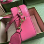 Gucci 702234 GG Matelassé leather shoulder bag Pink