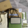 Gucci ‎658572 Mini bag with Interlocking G blue leather - 8.9"W x 5.5"H x 2.8"D / blue - View 3