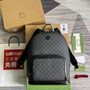 Gucci �?04017 Backpack with Interlocking G Black GG Supreme canvas