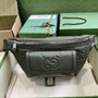 Gucci ‎Jumbo GG belt bag 645093 in dark green leather - Default Title - View 1