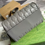 Gucci ‎‎702242 GG Matelassé leather medium bag gray - Default Title - View 7