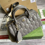 Gucci ‎�?02242 GG Matelassé leather medium bag gray