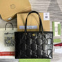 Gucci ‎631685 GG Matelassé leather medium tote black leather - Default Title - View 2