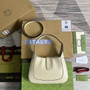 Gucci �?36709 Jackie 1961 small shoulder bag ostrich beige leather