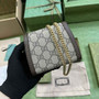 Gucci 725219 Blondie medium chain wallet in brown leather