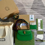 Gucci 675797 Bamboo1947 small top handle bag Green Leather