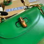 Gucci 675797 Bamboo1947 small top handle bag Green Leather - Default Title - View 5