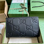 Gucci Jumbo GG pouch in black leather 739490 In Black leather - Default Title - View 1