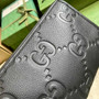 Gucci Jumbo GG pouch in black leather 739490 In Black leather