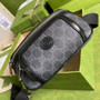 Gucci �?82933 Belt bag with Interlocking G Black GG Supreme canvas
