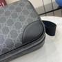 Gucci GG Emblem medium crossbody bag, 821160 in black fabric