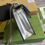 Gucci ‎�?21970 Dionysus leather mini bag silver leather