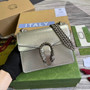 Gucci ‎�?21970 Dionysus leather mini bag silver leather