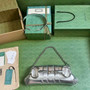 Gucci Horsebit Chain medium shoulder bag �?64255 in Silver leather