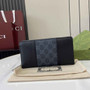Gucci GG Emblem zip around wallet, 821803 in black gg - Default Title - View 1